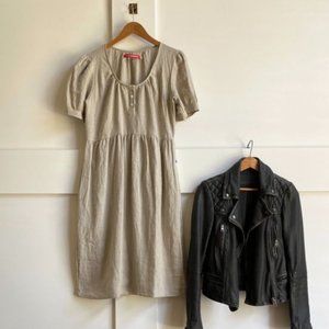 Pyne & Smith Linen Dress XS Model No. 33 Fog Grey